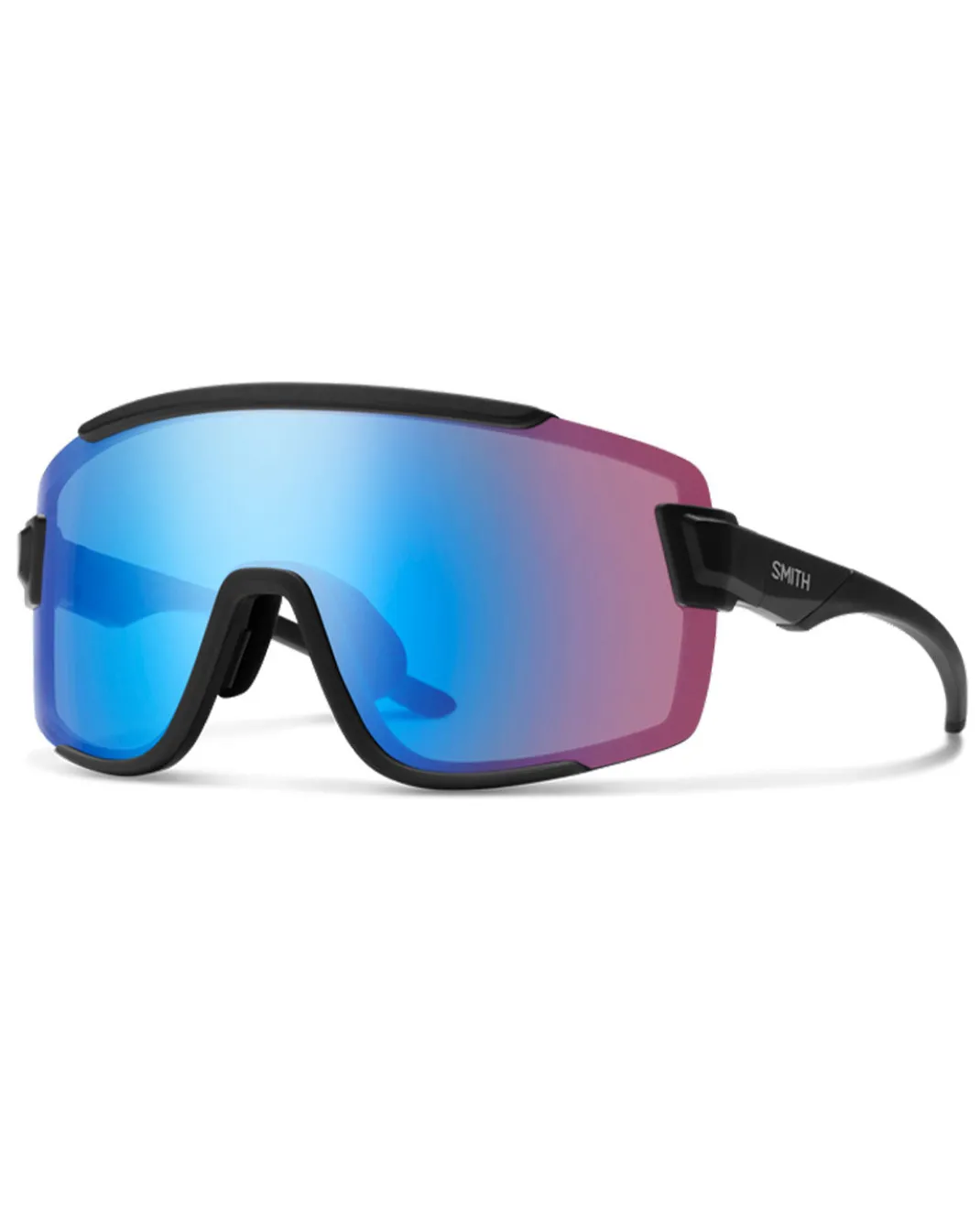 Smith Wildcat Matte Black w/ ChromaPop Low Light Rose Blue Mirror