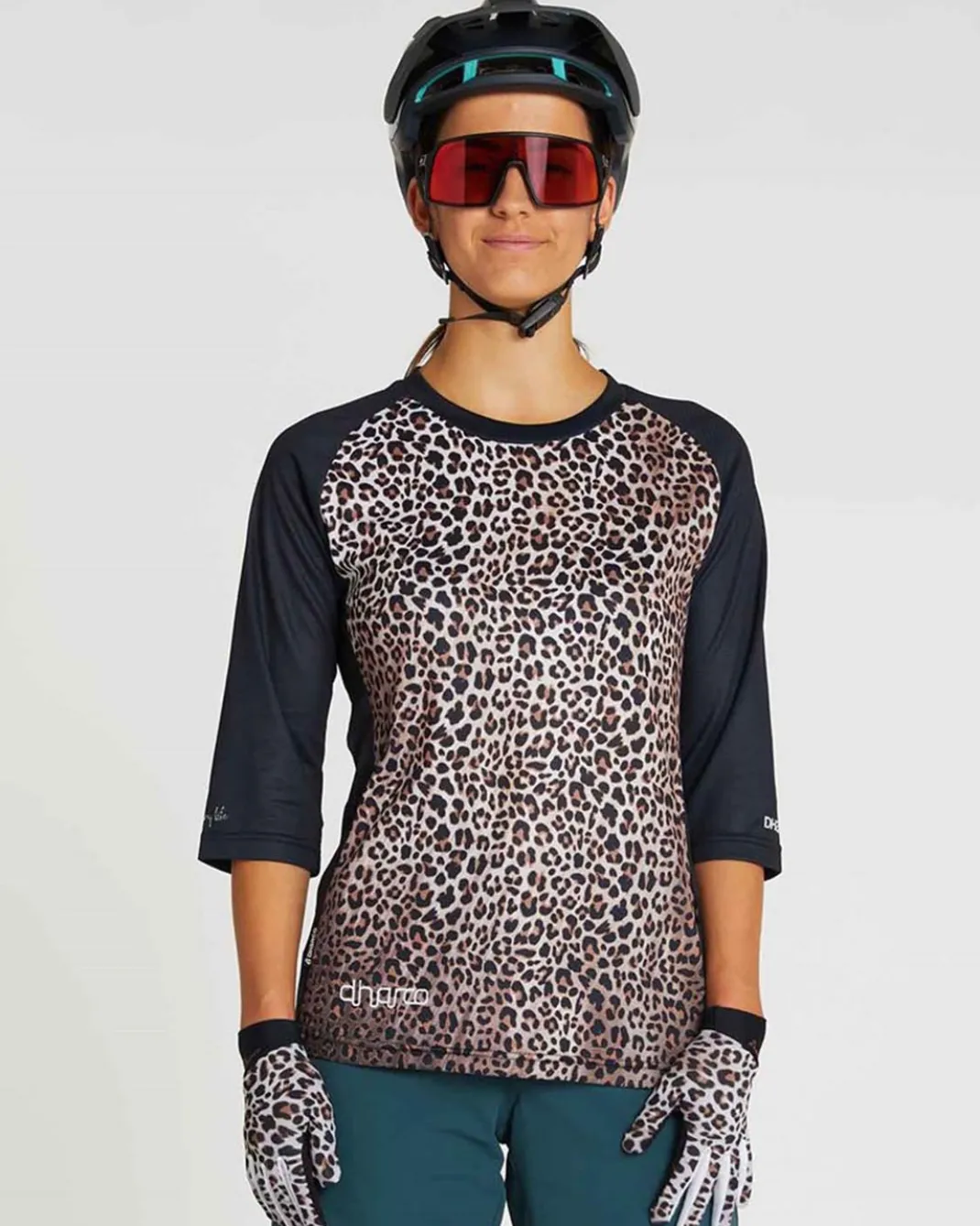 Womens 3/4 Sleeve Jersey | Leopard